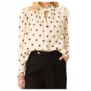 NEW ALIX OF BOHEMIA artemis shirt in onyx heart